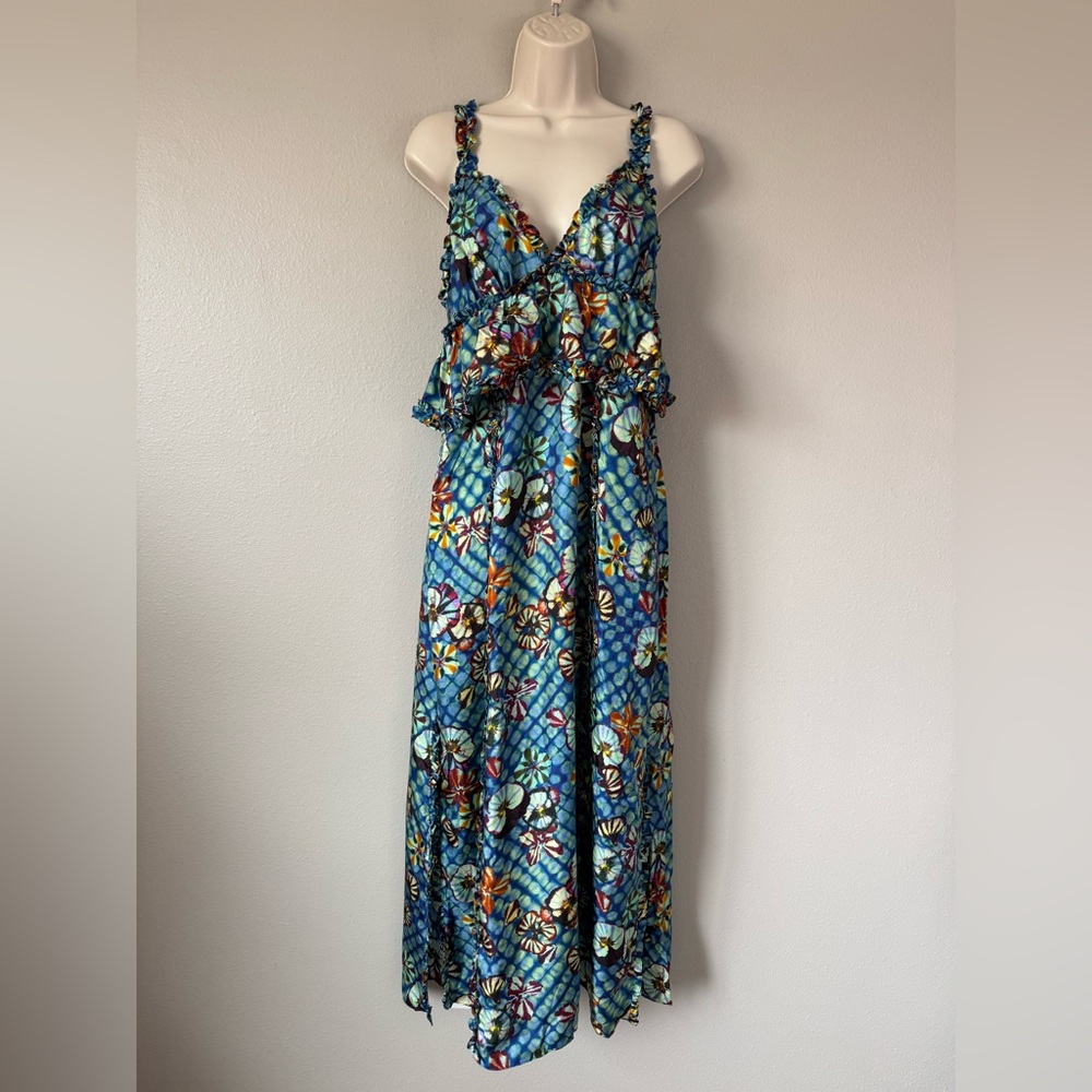 Ulla Johnson Sigrid Maxi Dress Azul Silk - Picture 4 of 10
